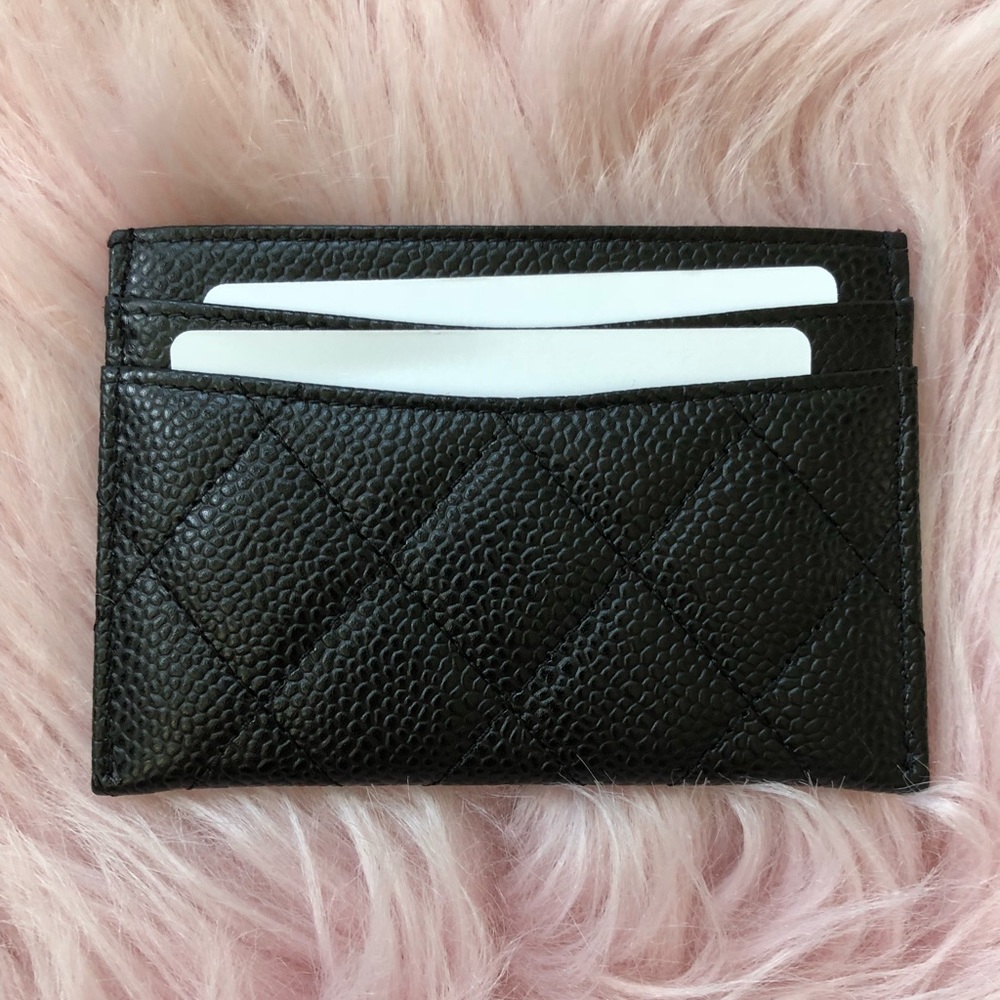 (SOLD)New Authentic Chanel Black Caviar Cardholder - Picture 6 of 7